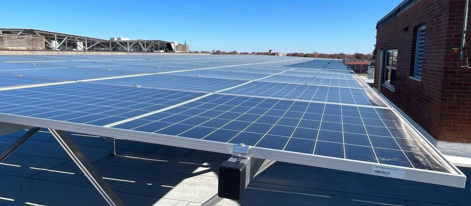 Elevated rooftop solar canopy