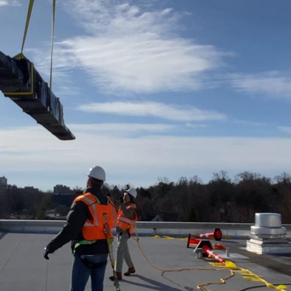 Chase Plaza install day