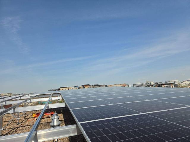 Solar panels on the canopy at GRP