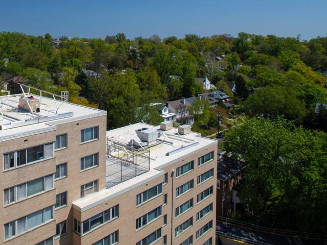 Aerial view of the Kenmore roof before installation